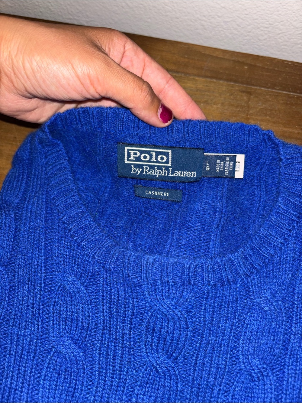 Ralph Lauren Cable-Knit Crewneck Sweater in Blue - Picture 9 of 10